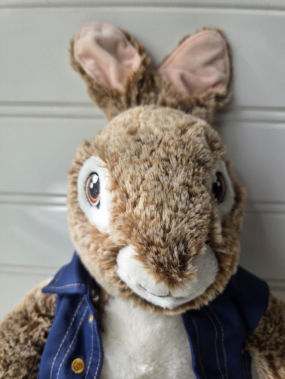 Peter Rabbit 2 Movie 2023 Soft Plush Blue Jacket Coat Brown White Bunny 18” - Picture 2 of 10